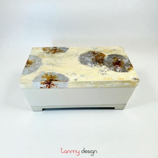 Rectangular lacquer box hand-painted with lotus leaves 18*35cm